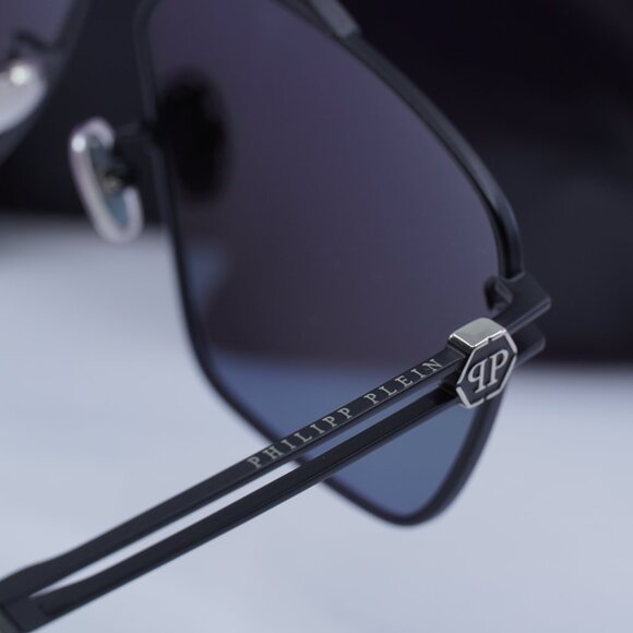 Philipp Plein SPP049M 0541 Aviator Sunglasses – Semi Matte Black - Picture 5 of 9
